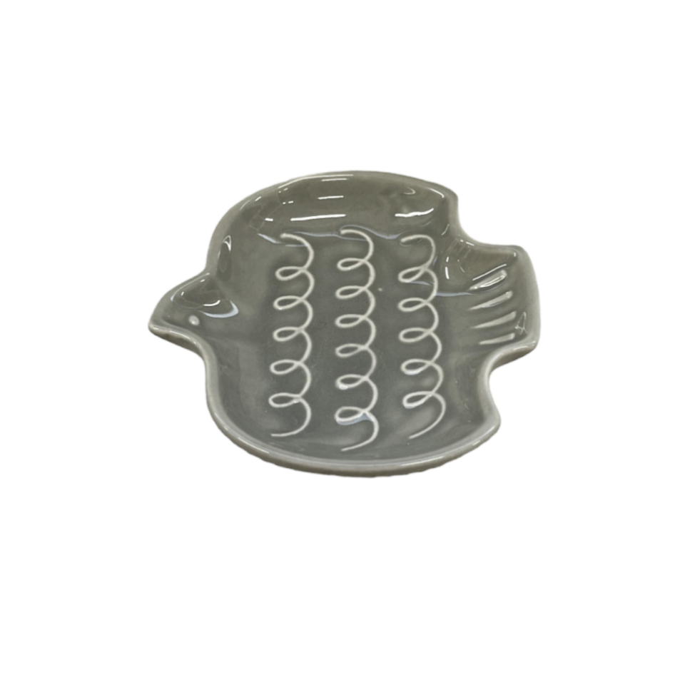 Mini Plate Bird Grey 8cm