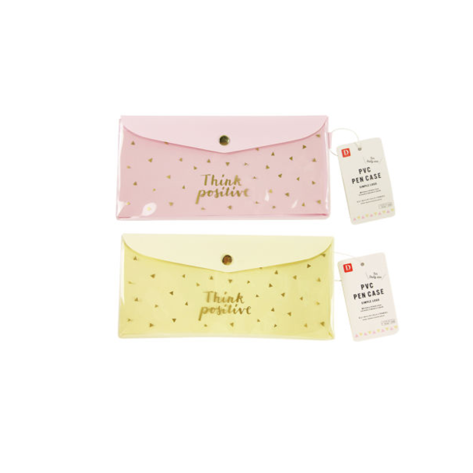 PVC Pen Case Simple Logo 9.2cm x 19.8cm x 3cm