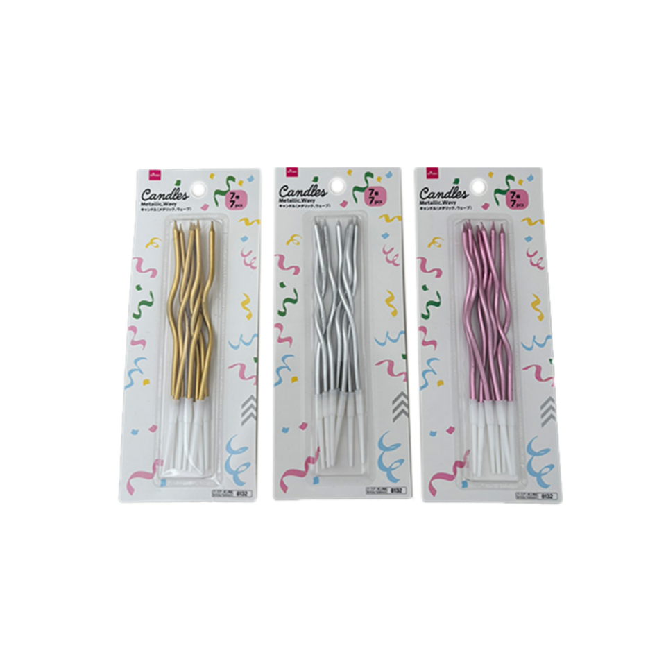 Candles Metallic Wavy