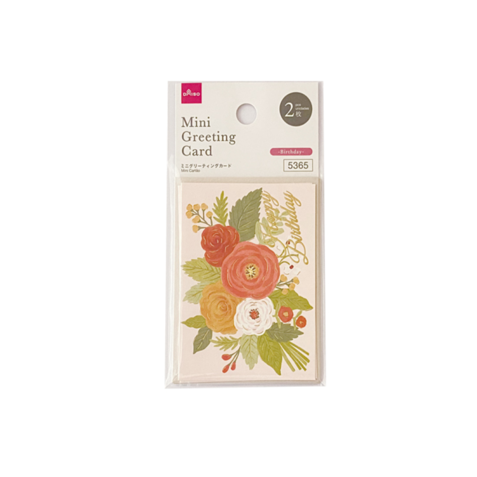 Mini Greeting Card Bouquet Birthday