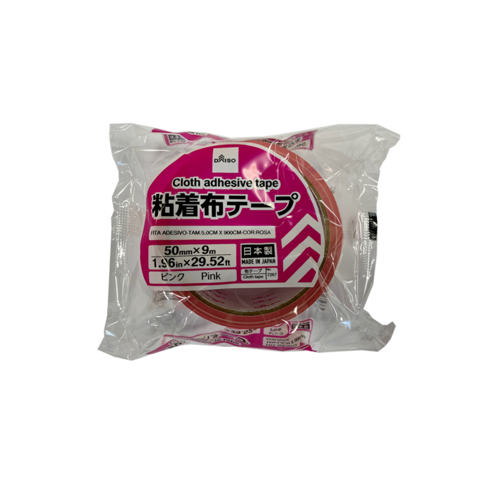 Cloth Adhesive Tape Pink 50mm x 9mm