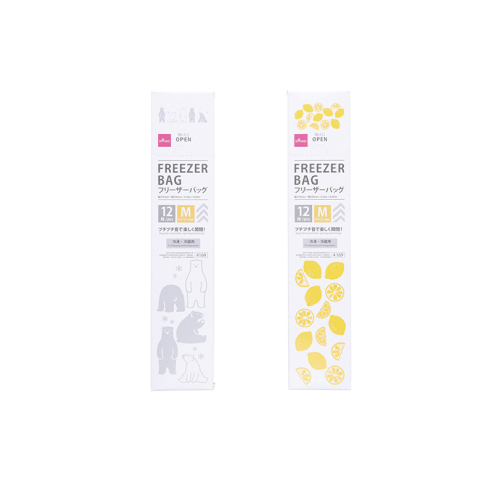 Double Zip Freezer Bag Animal Fruits 21cm x 22cm