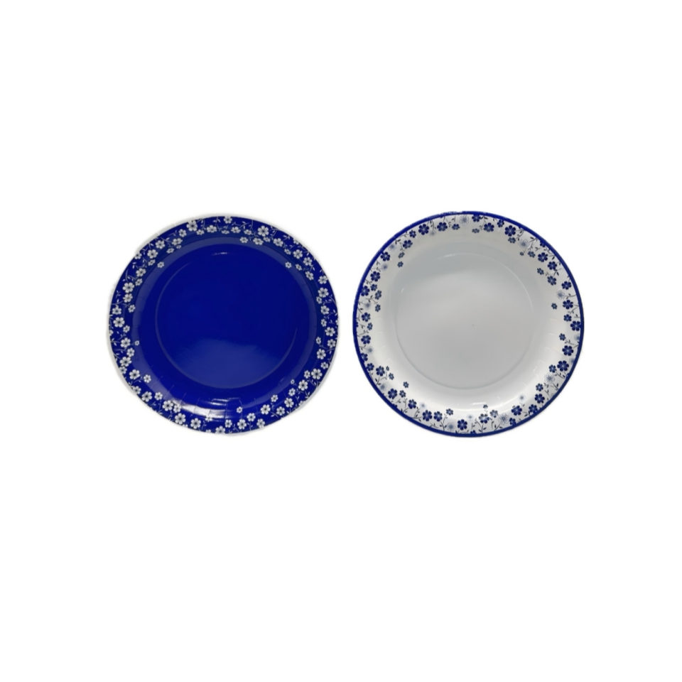 Paper Plate Vintage Flower 18cm