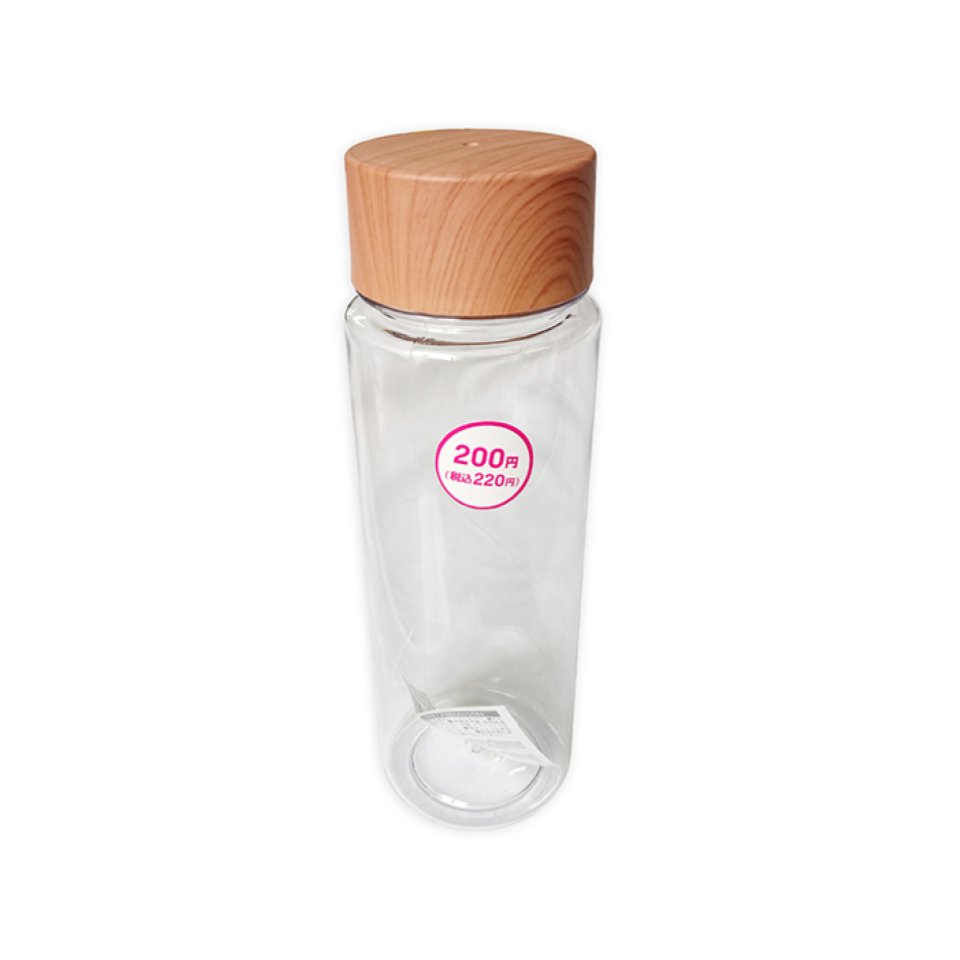 Drinking Bottle Wood Pattern Lid Light Brown 500ml