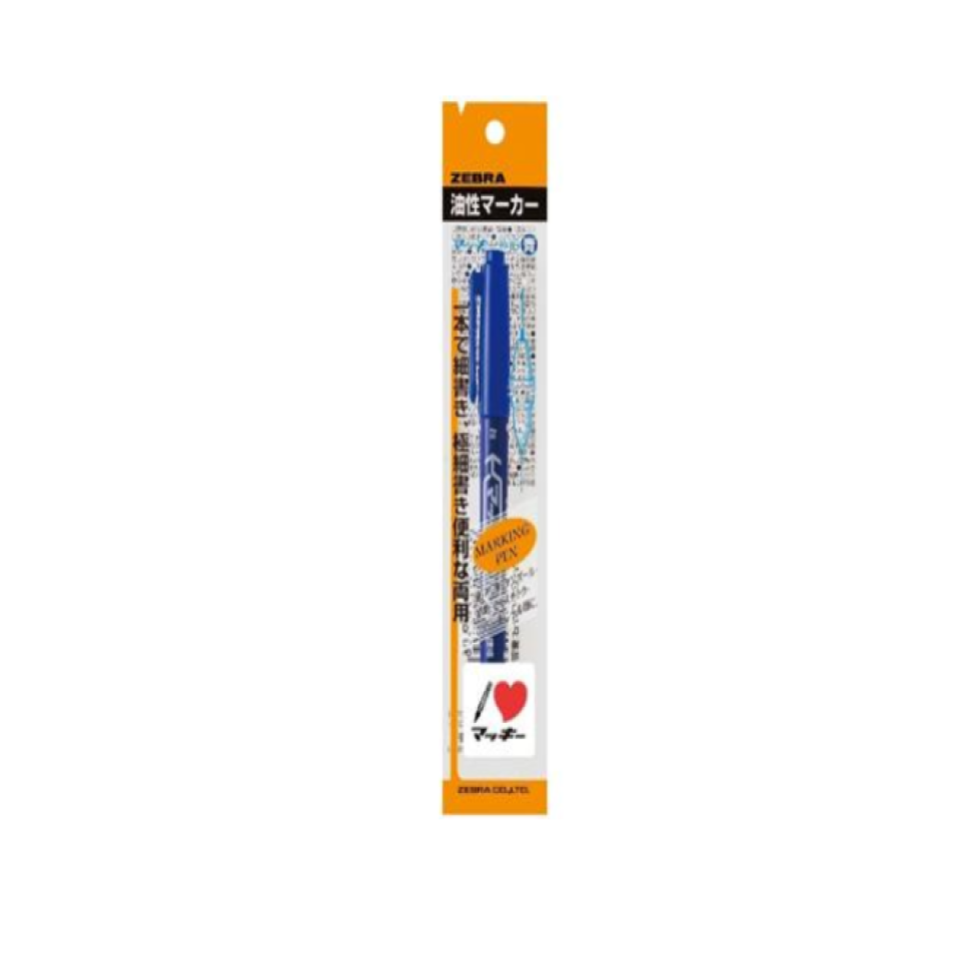 Zebra Mackie Oil Based Marker Extra Fine Blue
