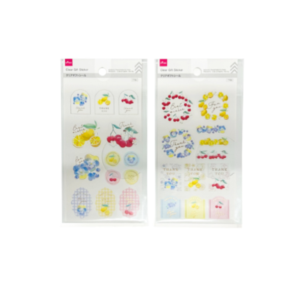 Clear Gift Sticker Foil Stamping Fruit
