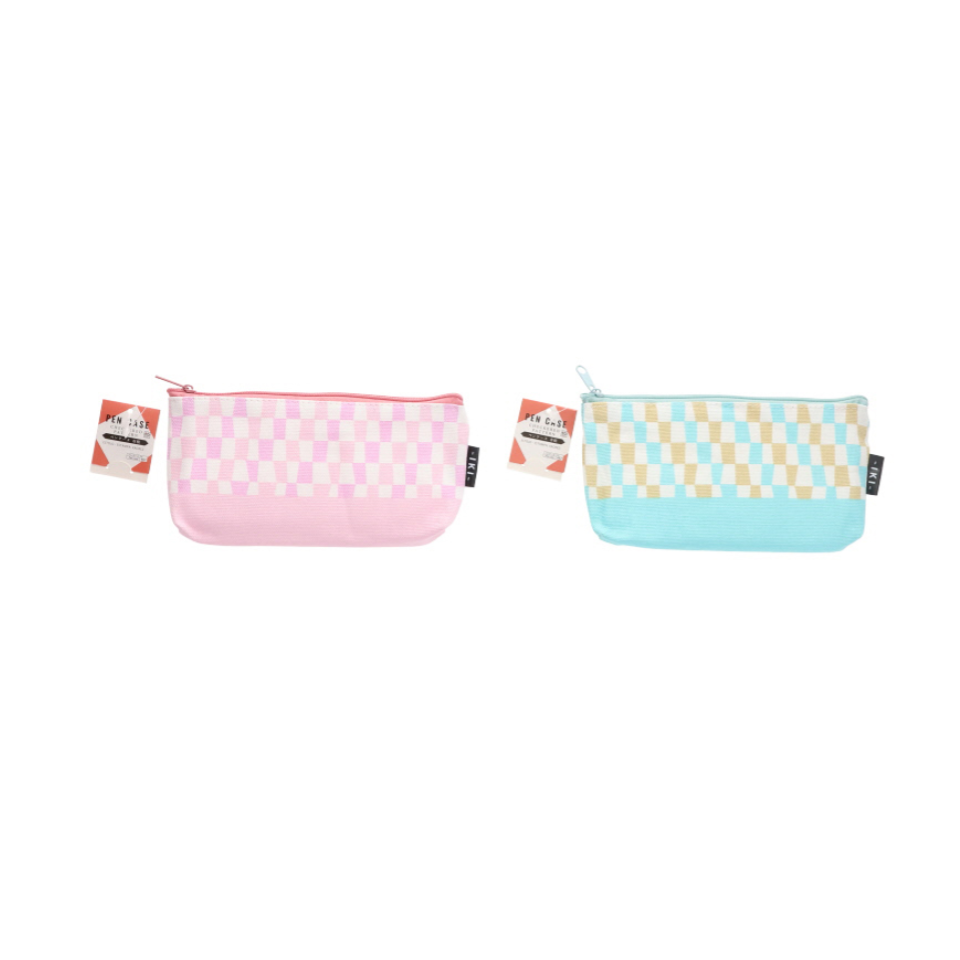 Pen Case Checkered Pattern