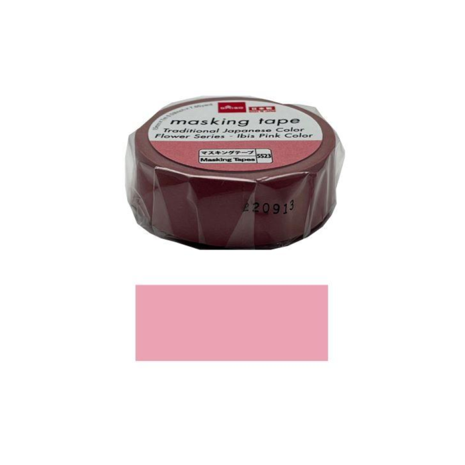 Masking Tape Traditional Japanese Color Flower Series Ibis Pink Color