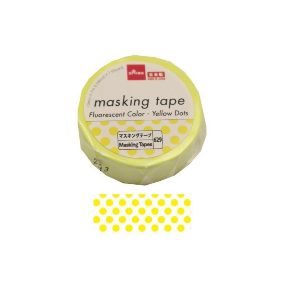 Masking Tape Fluorescent Color Yellow Dots