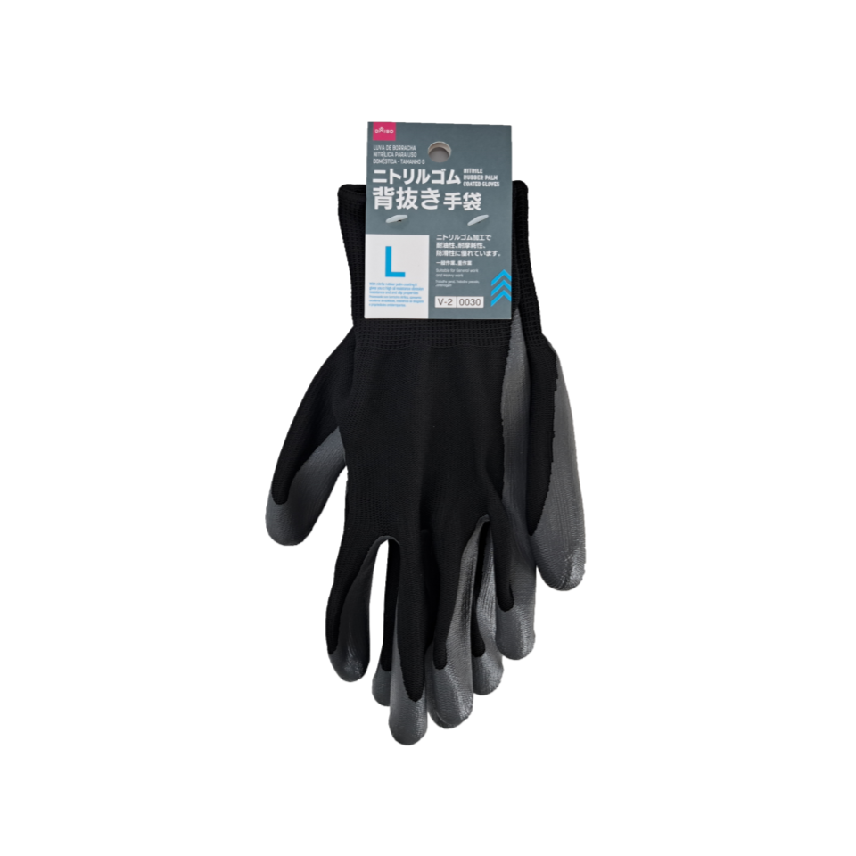 Nitrile Rubber Palm Coated Gloves L