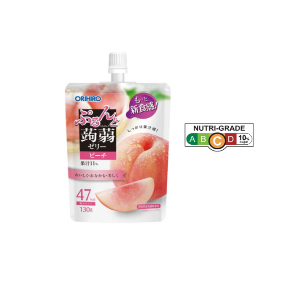 Orihiro Konjac Jelly Standing Pouch Peach