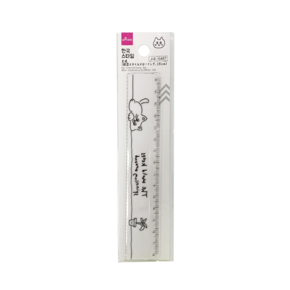 Ruler Korean Style Drawing 15cm – DAISO SINGAPORE