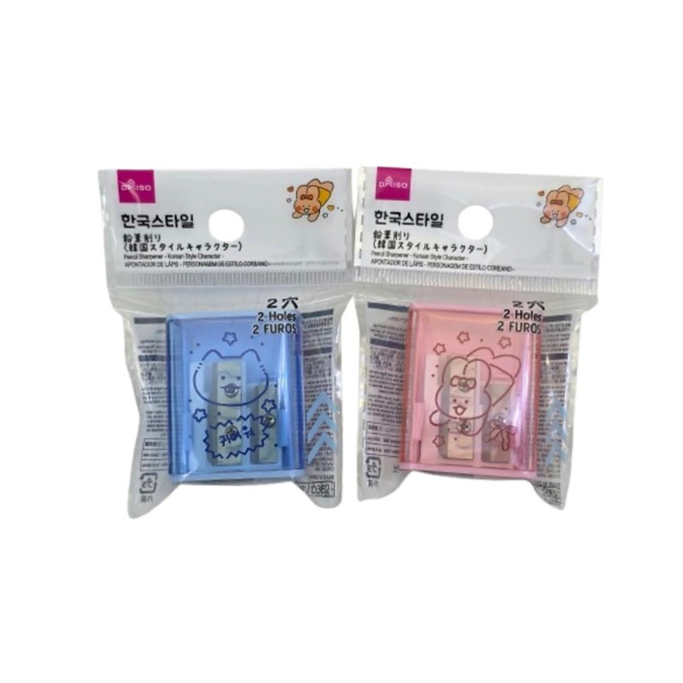 Pencil Sharpener Korean Style Character Two Holes