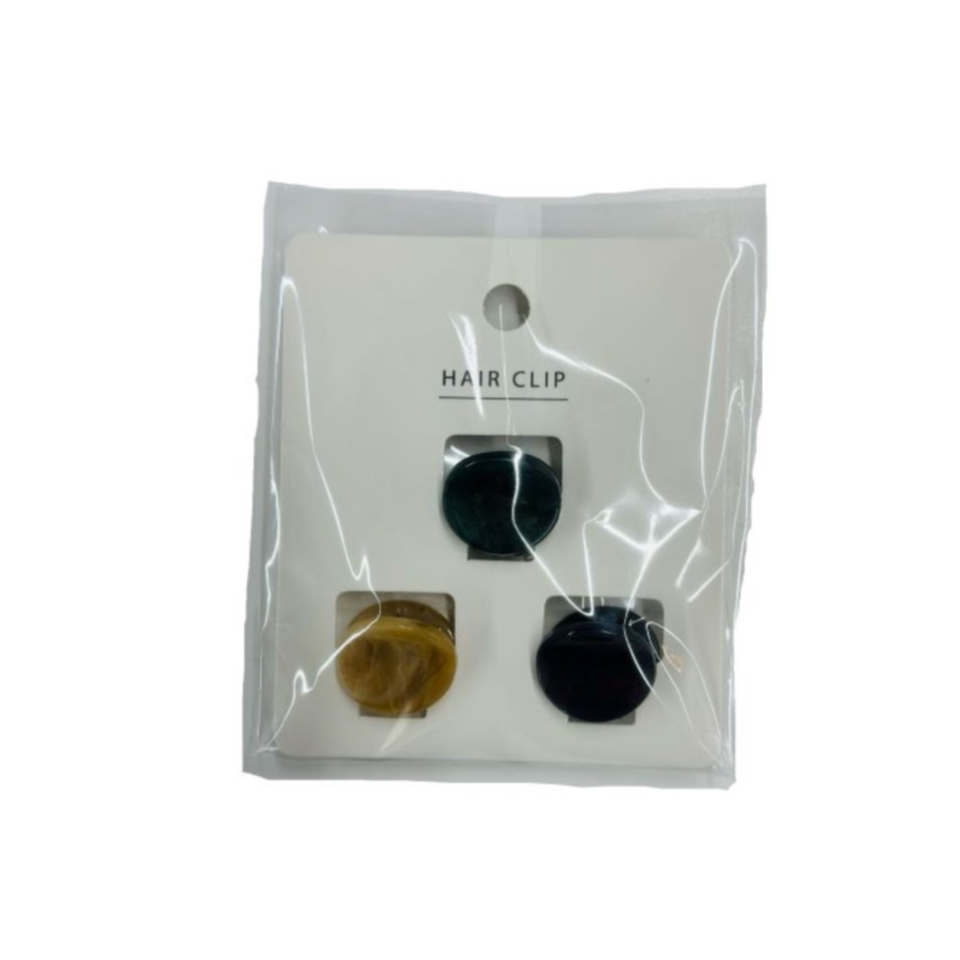 Marble Oval Mini Clip Chic