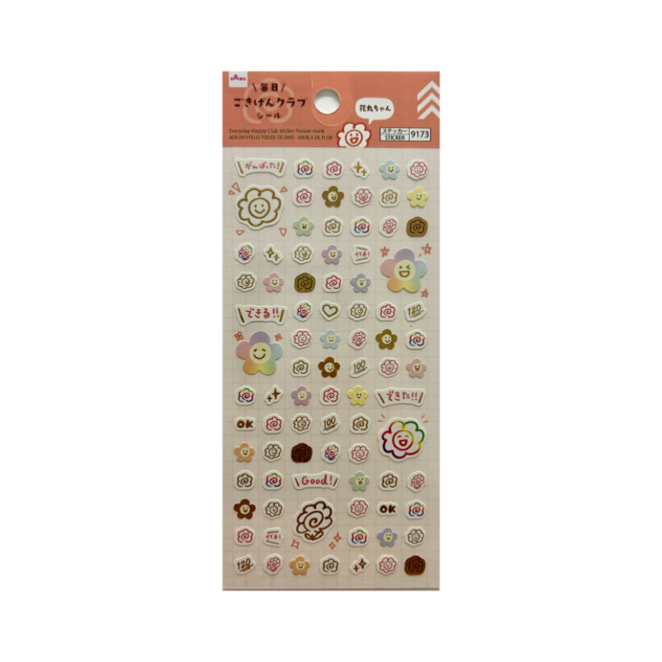 Everyday Happy Club Sticker Flower Mark