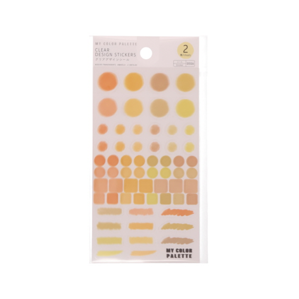 Clear Design Stickers Yellow