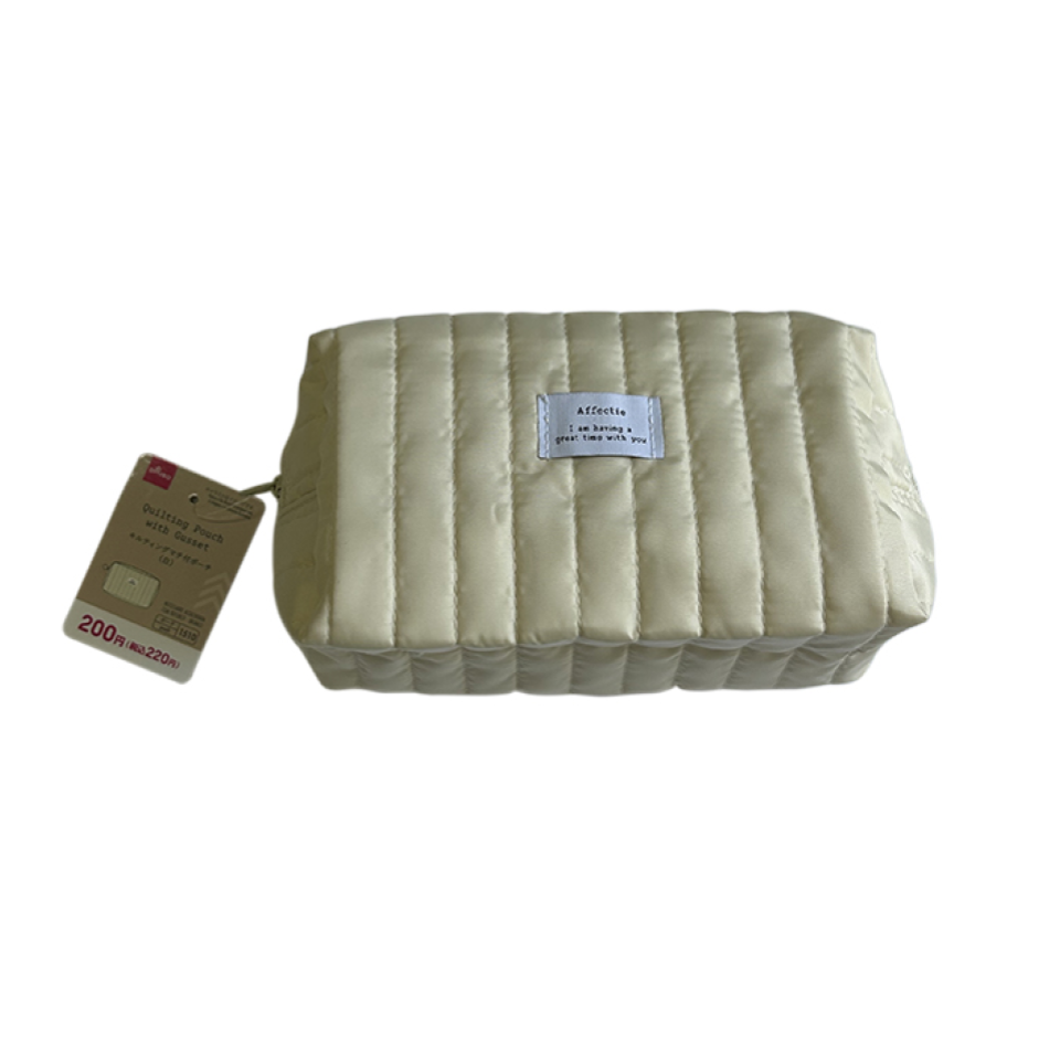 Quilting Pouch with Gusset White