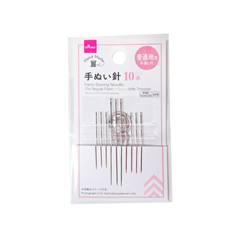 Hand Sewing Needle for Regular Fabric with Threader