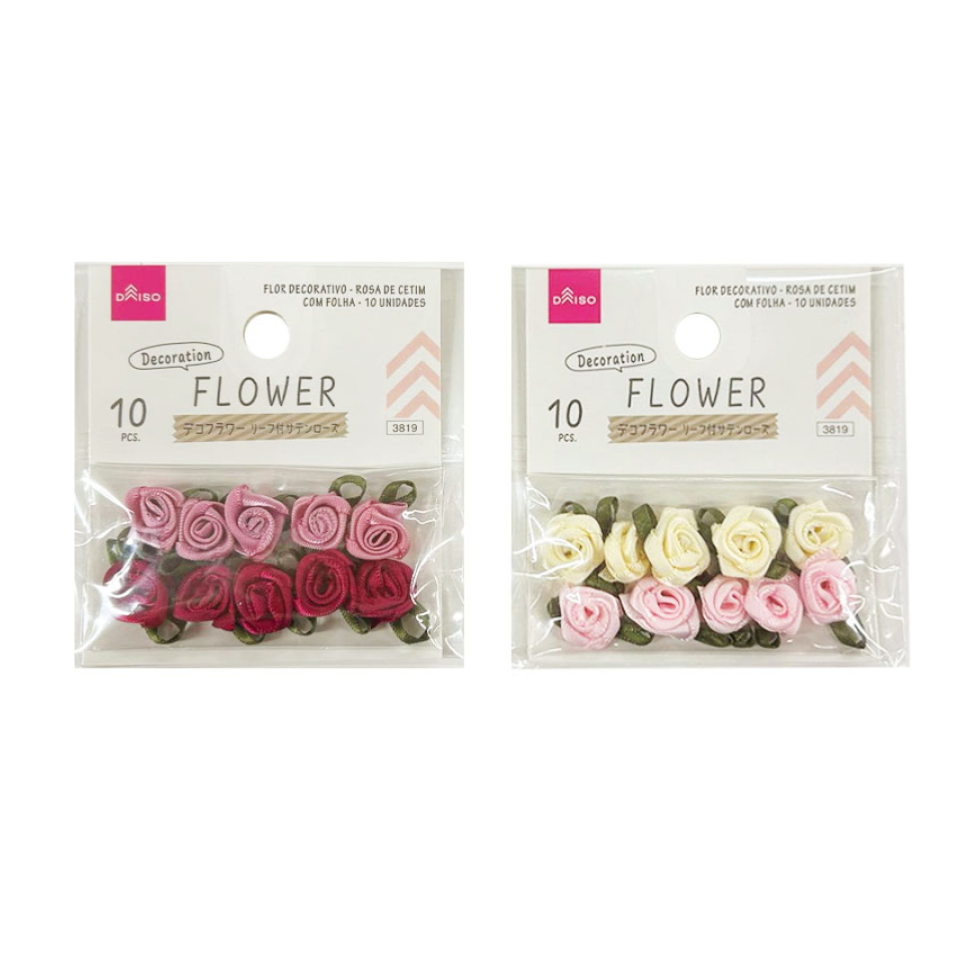 Decoration Flower Satin Rose with Leaf