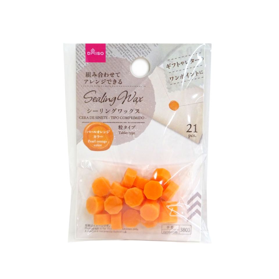 Sealing Wax Tablet Type Pearl Orange