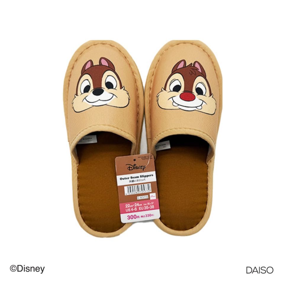 Outer Seam Slippers EU 35-38 Chip and Dale