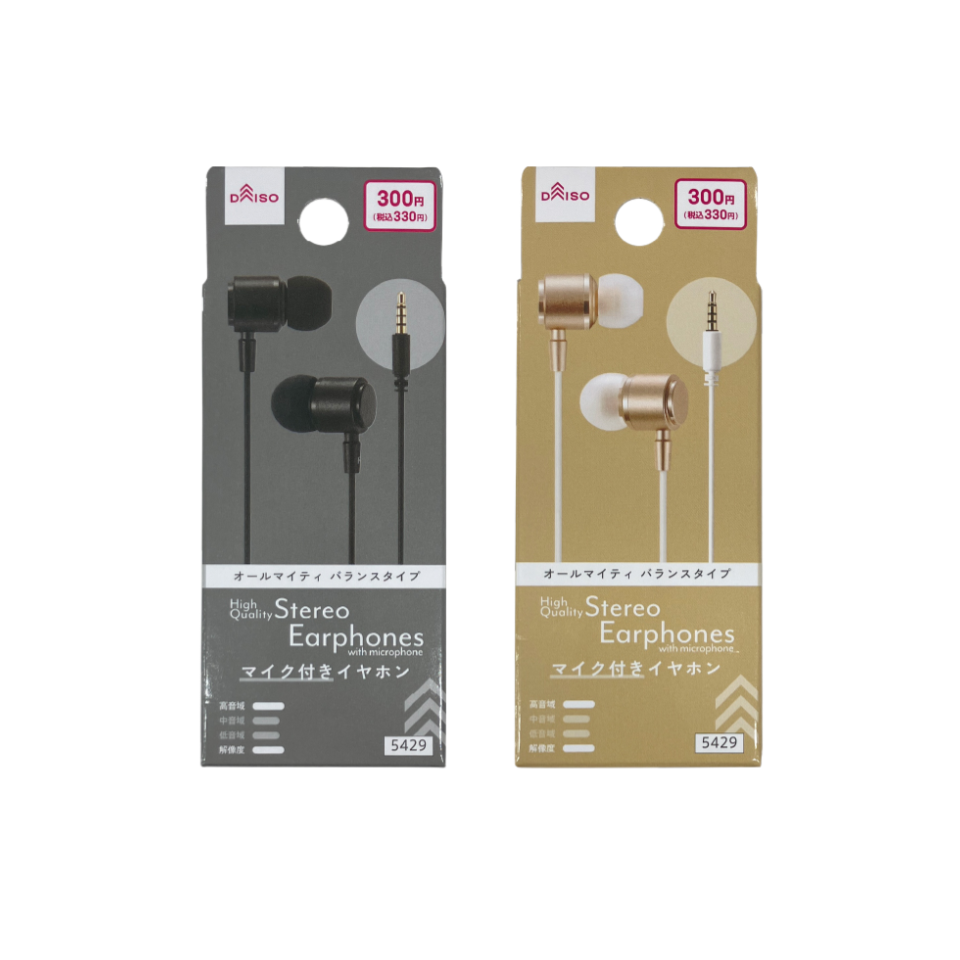 High Quality Stereo Earphones with Microphone AL-004 Black/Gold
