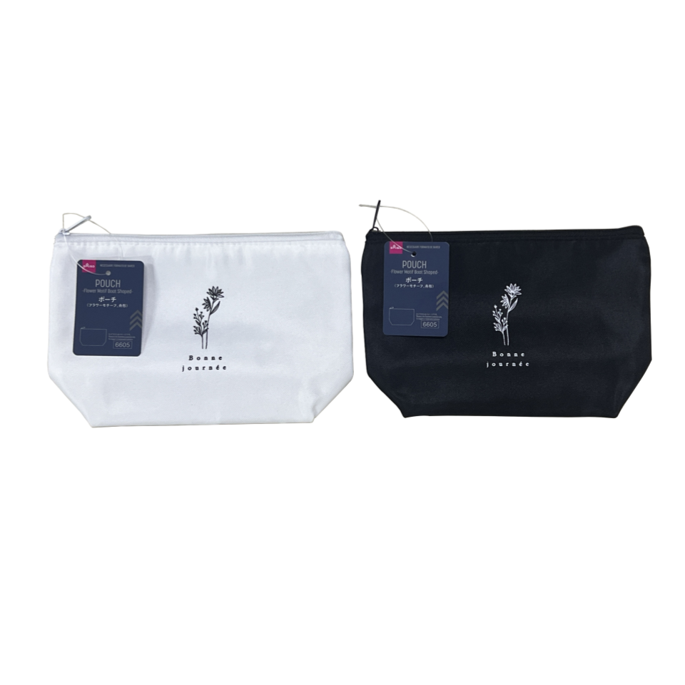 Flower Motif Boat Shaped Pouch