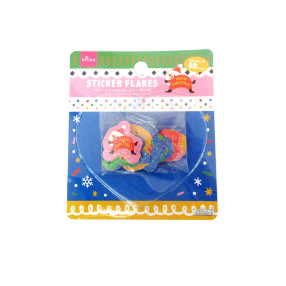 Christmas Sticker Flakes Party Santa 50pcs