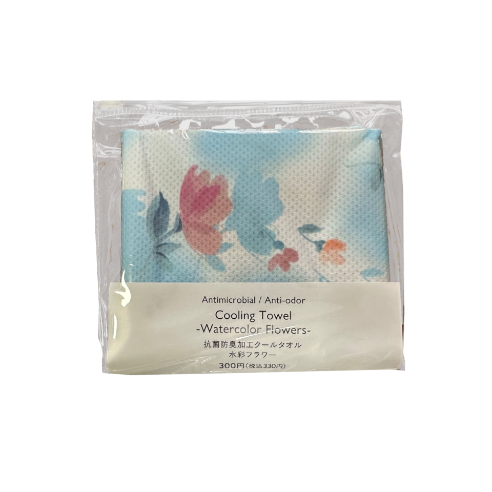 Antimicrobial/Anti Odor Cooling Towel Watercolor Flowers
