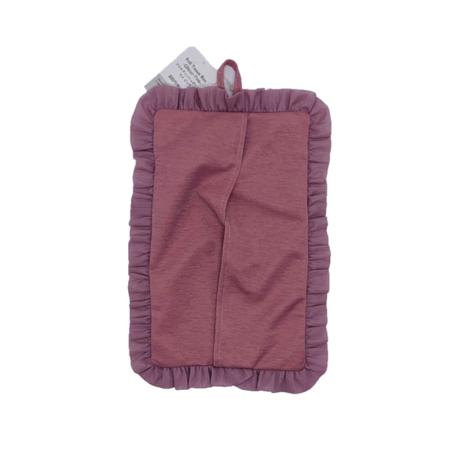 Frill Tissue Box Glitter Pink