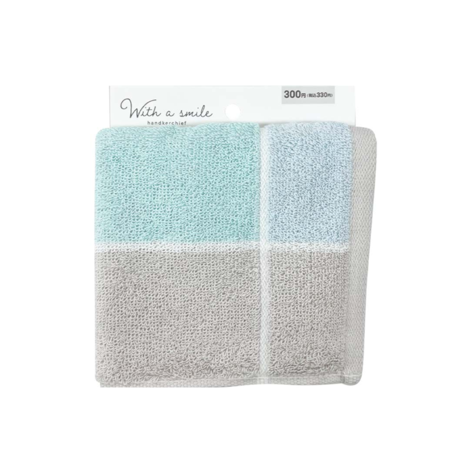 Mini Towel Bicolor Cross Blue
