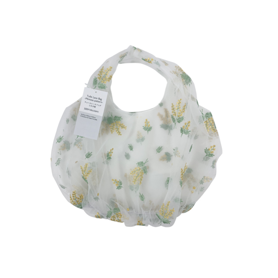 Tulle Lace Bag Mimosa Pattern
