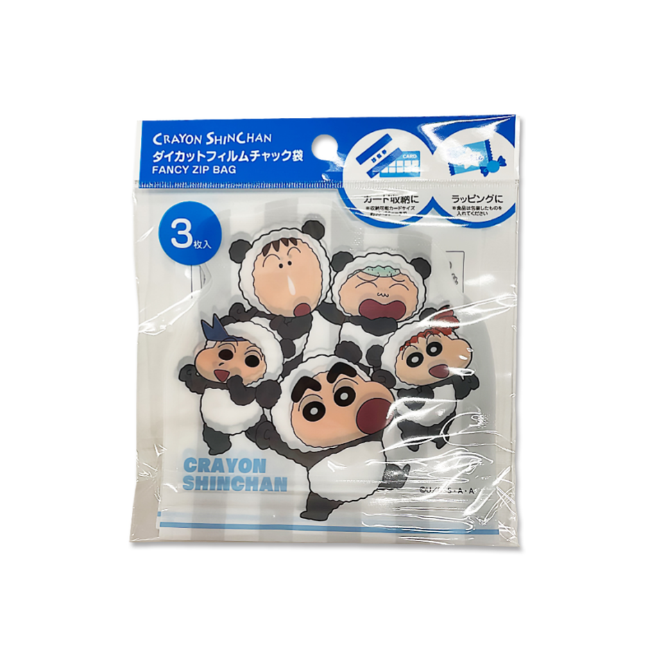 Die Cut Film Zipper Bag Crayon Shinchan Panda
