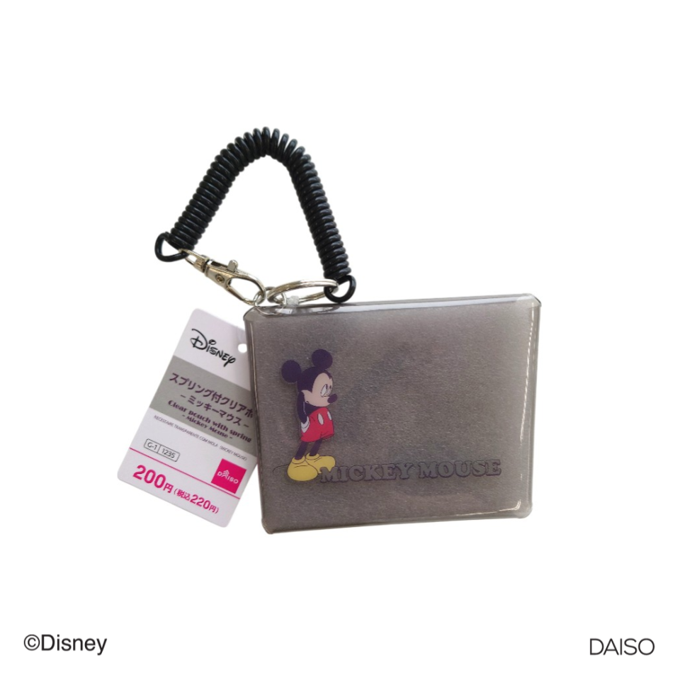 Clear Pouch with Spring Mickey Mouse