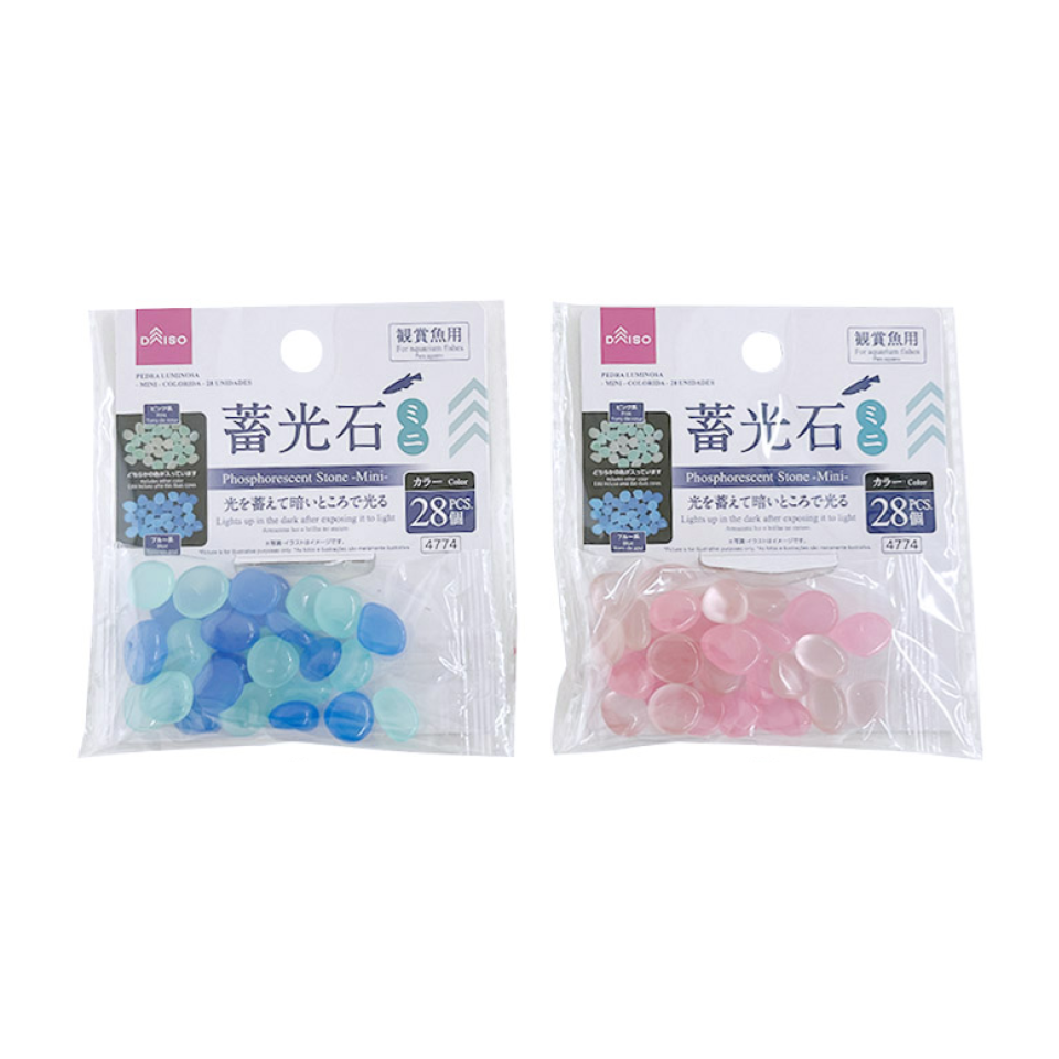 Phosphorescent Stone Mini Blue/Pink