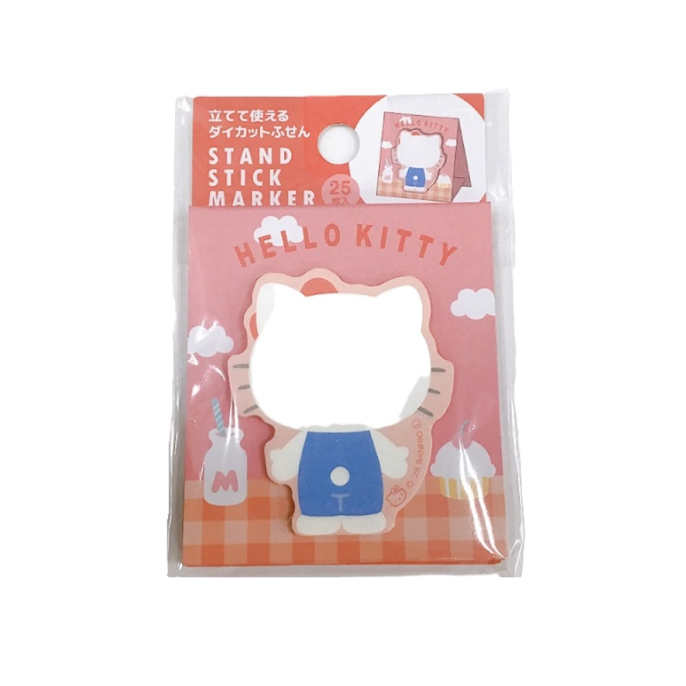 Standable Die Cut Sticky Note Kitty Red