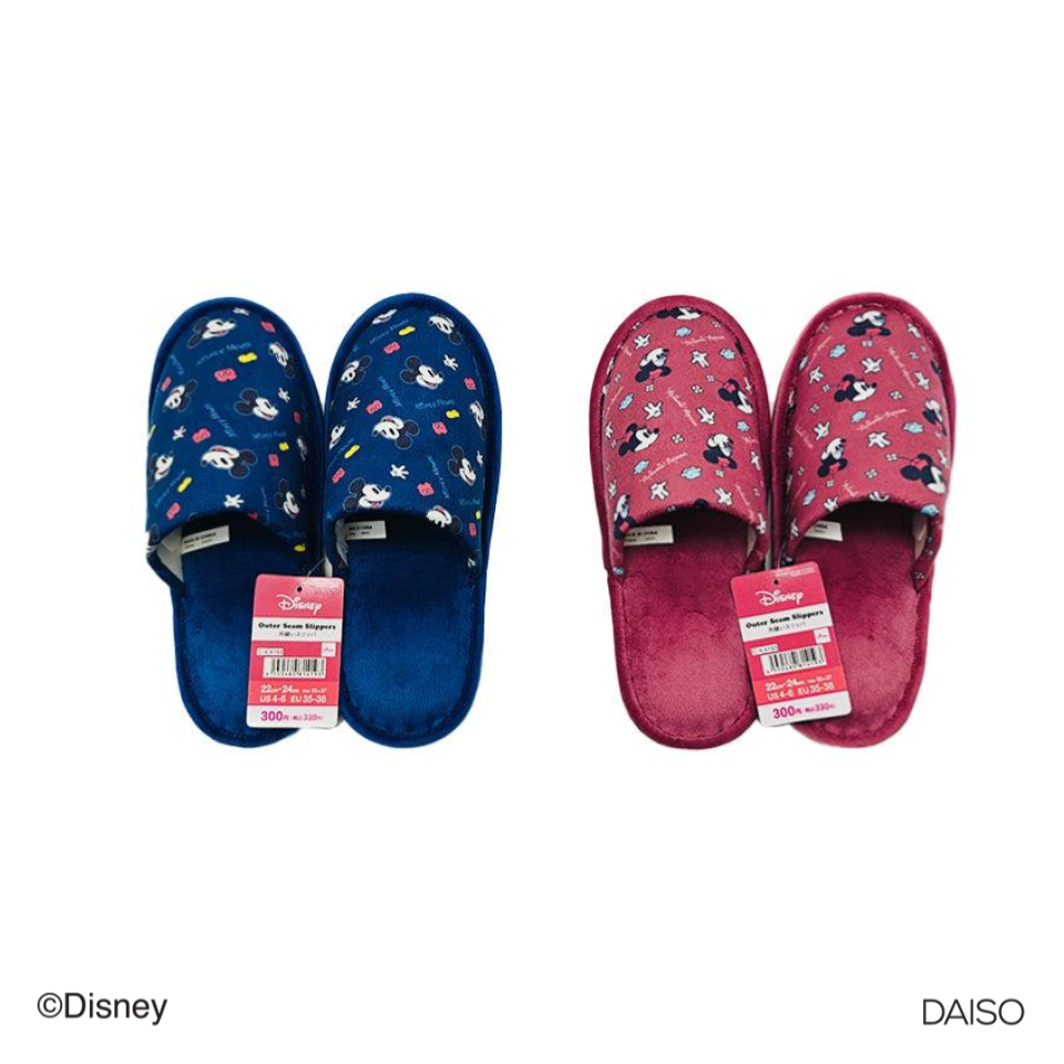 Outer Seam Slippers Mickey and Minnie