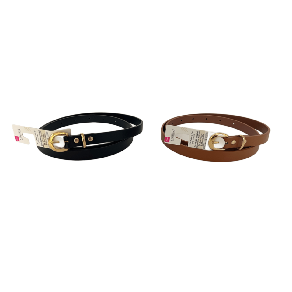 Circle Buckle Narrow Belt