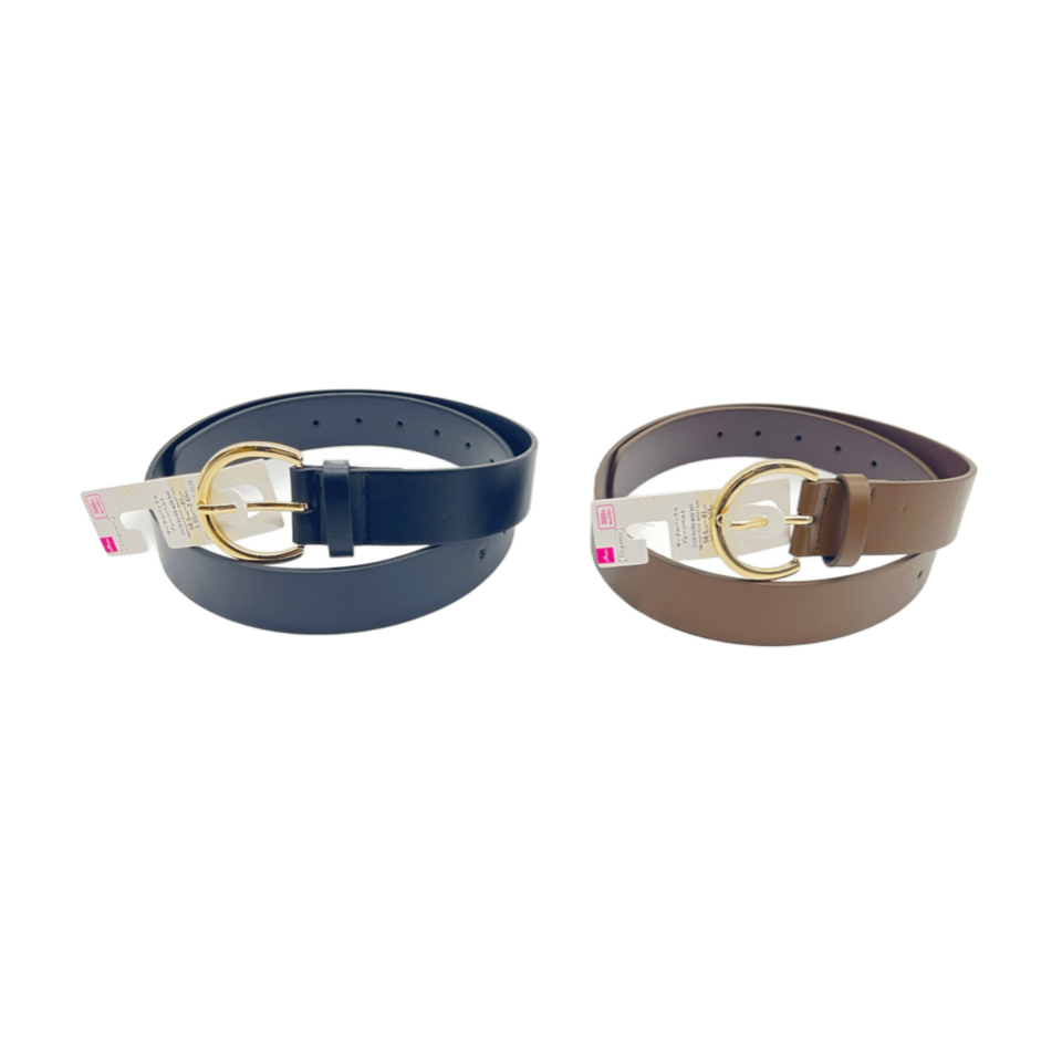 Circle Buckle Wide Belt