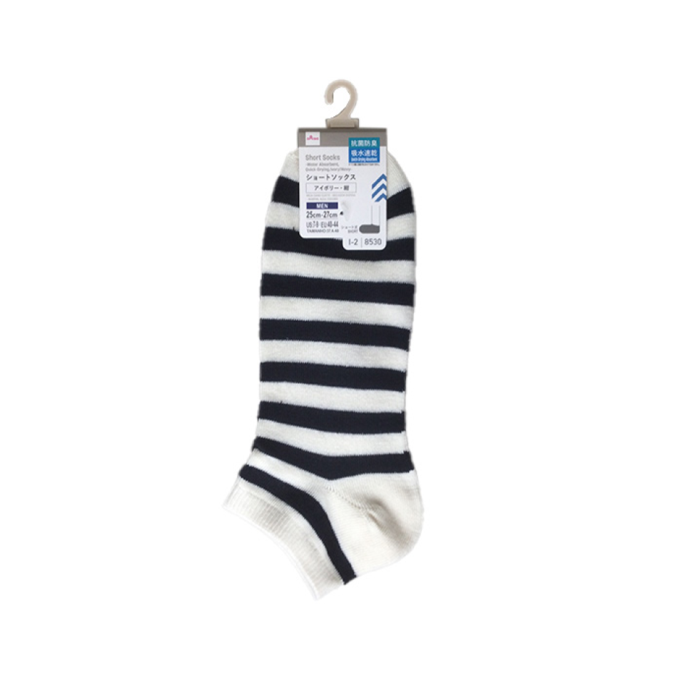 Short Socks Navy Stripes