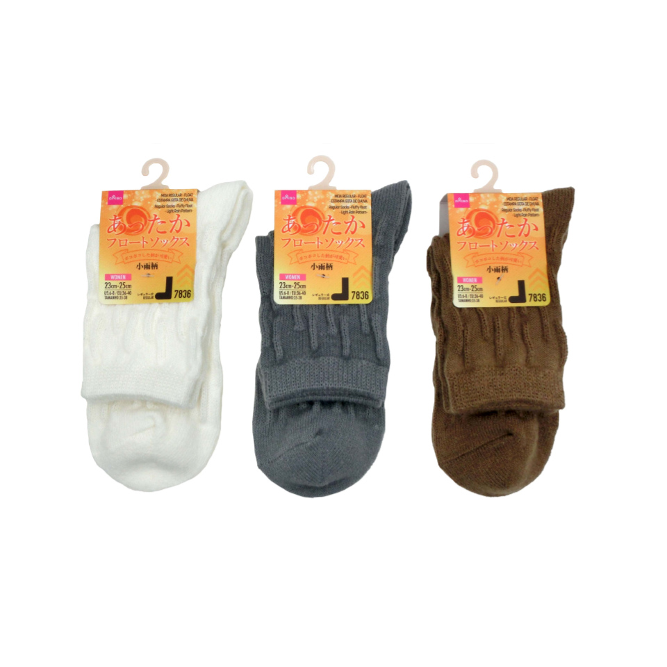 Regular Socks Fluffy Float Light Rain Pattern