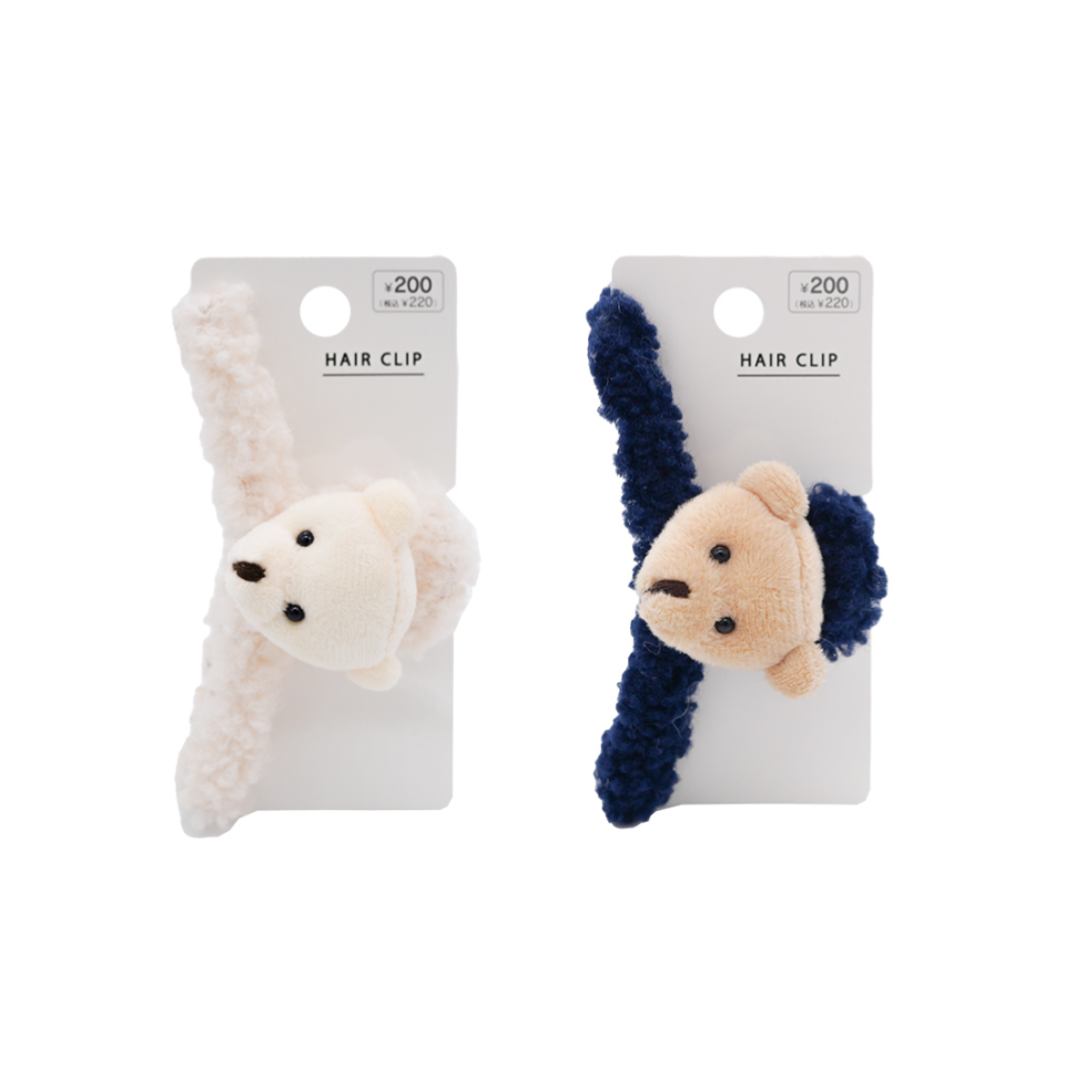 Fluffy Claw Clip Bear