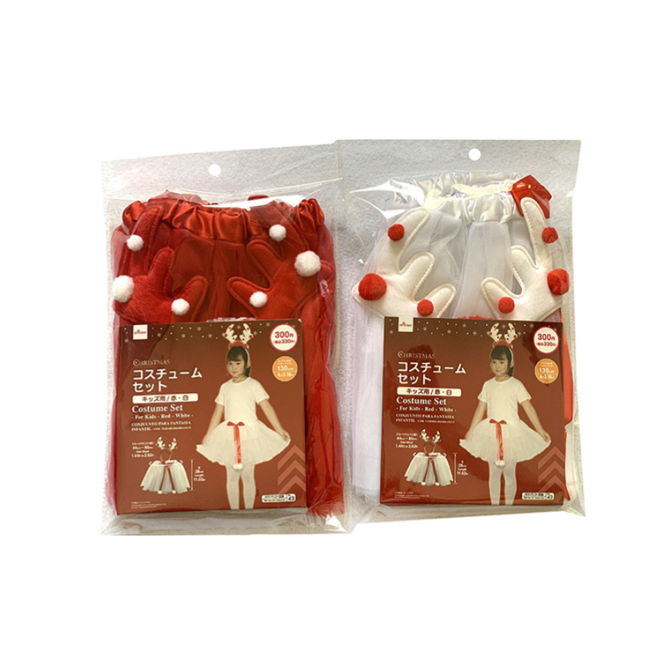 Christmas Costume Set for Kids Red/White