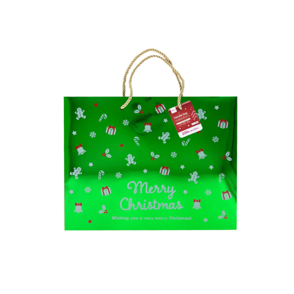 Christmas Handle Bag Mix Metallic Horizontal 35cm x 28cm x 10cm