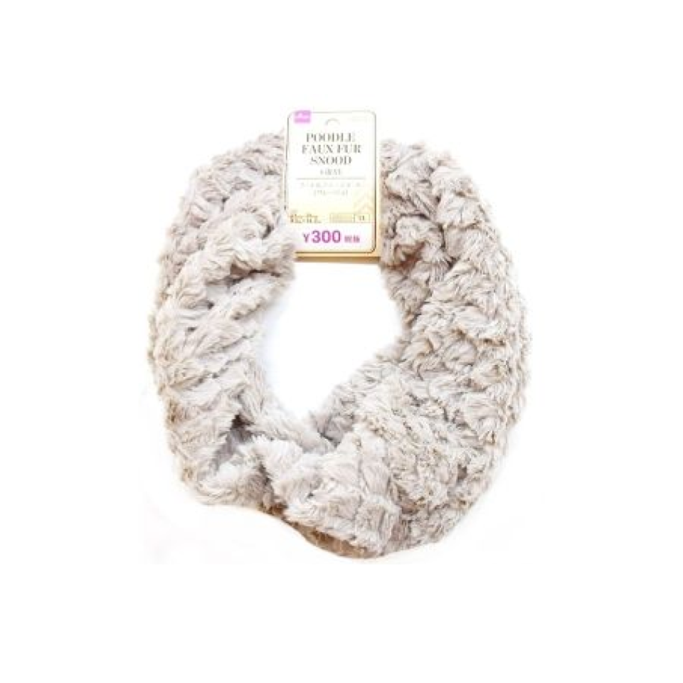 Poodle Faux Fur Snood Greyish Beige