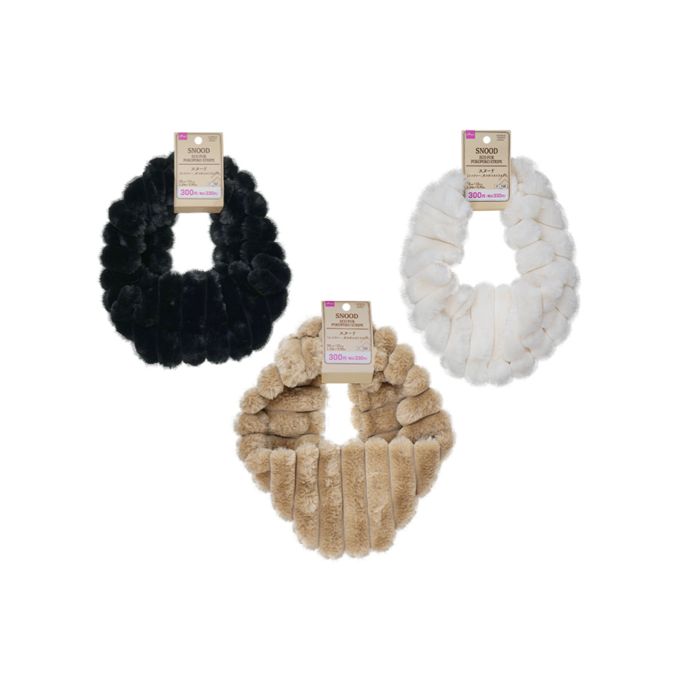 Snood Eco Fur Pokopoko Stripe