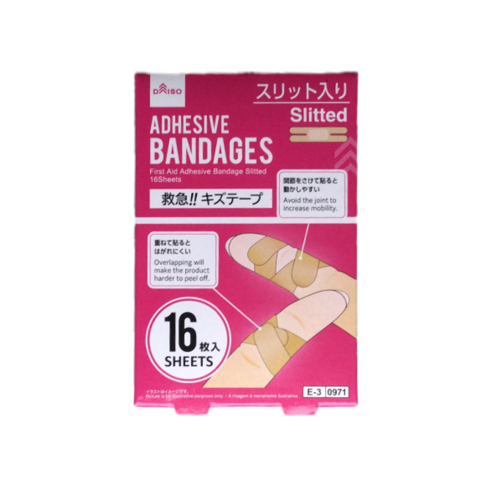 First Aid Adhesive Bandage Slitted 16pcs