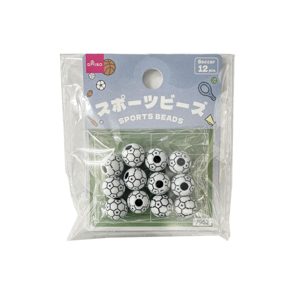 Sports Ball Beads Soccer 12mm
