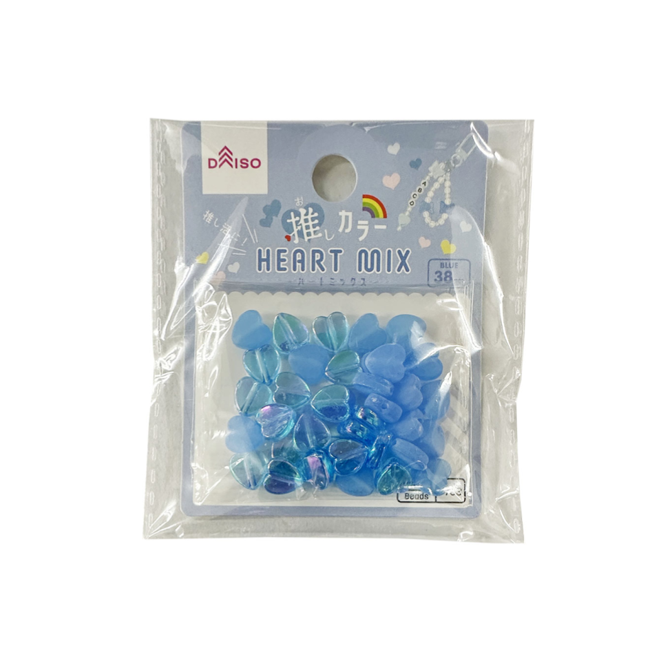Heart Beads Mix Blue