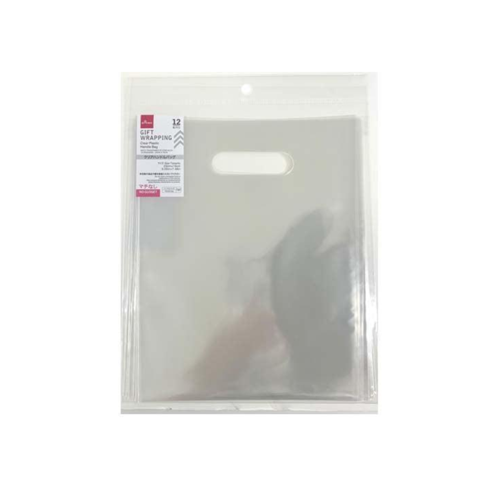 Clear Plastic Handle Bag 23cm x 19cm